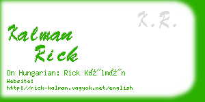 kalman rick business card